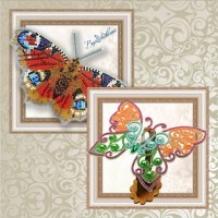 3D butterflies. Kits for embroidery with beads