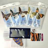 3D butterflies. Kits for embroidery with threads. ArtInspirate